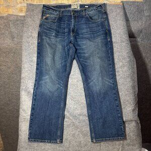 Ariat Mens Straight Fit Straight Leg Jeans 40x30 Dark Wash Denim M5